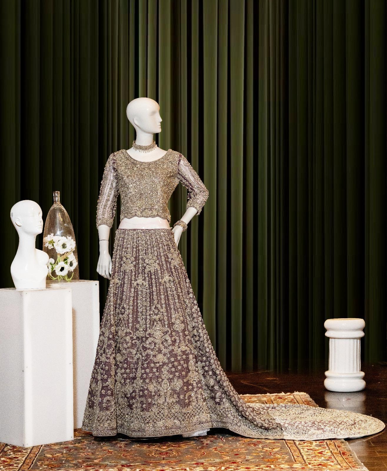 Dusky Amethyst Embroidered Lehenga
