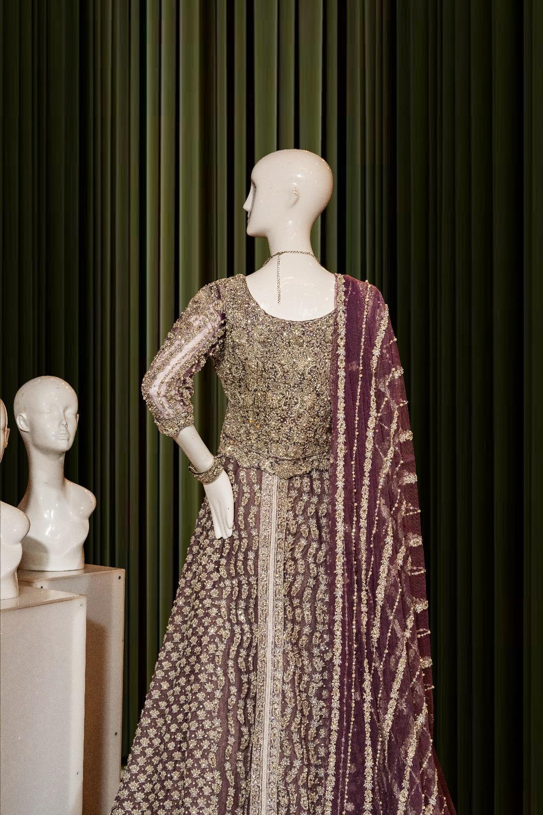 Dusky Amethyst Embroidered Lehenga