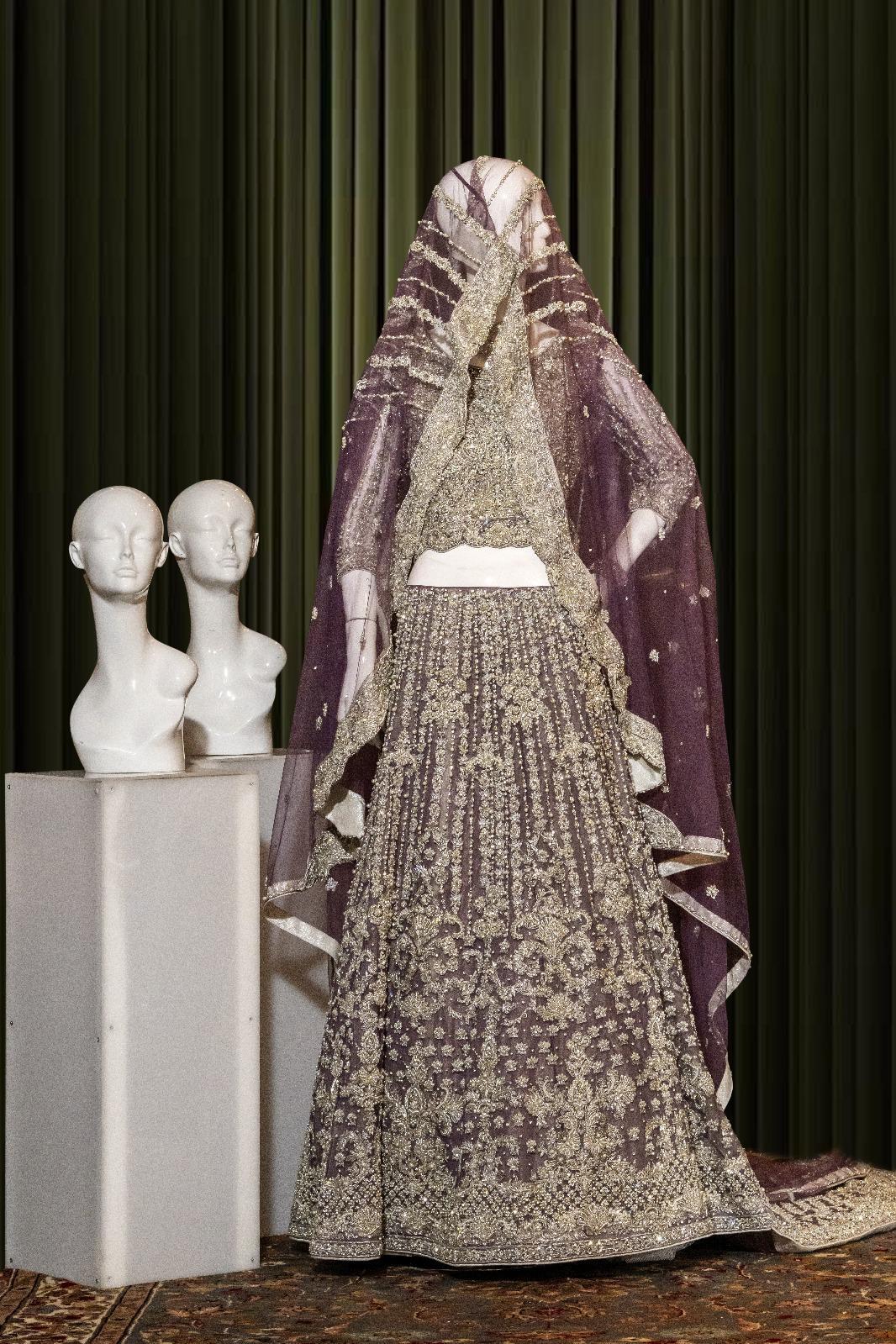 Dusky Amethyst Embroidered Lehenga