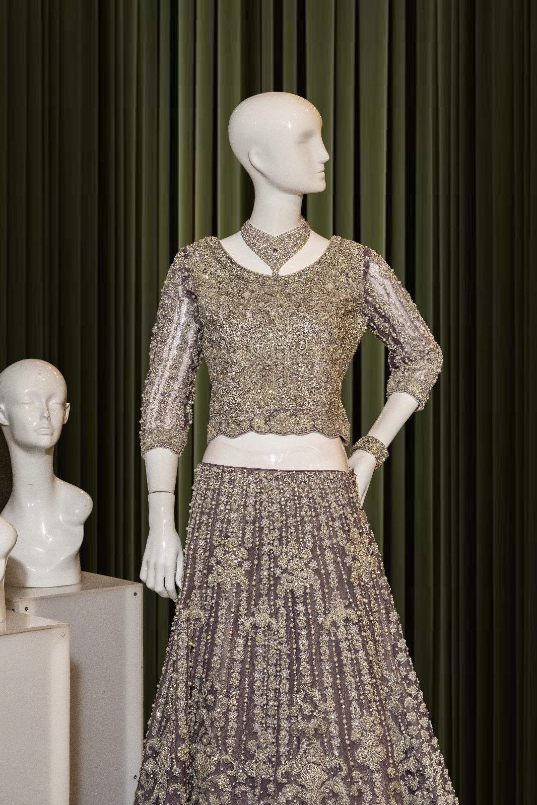 Dusky Amethyst Embroidered Lehenga