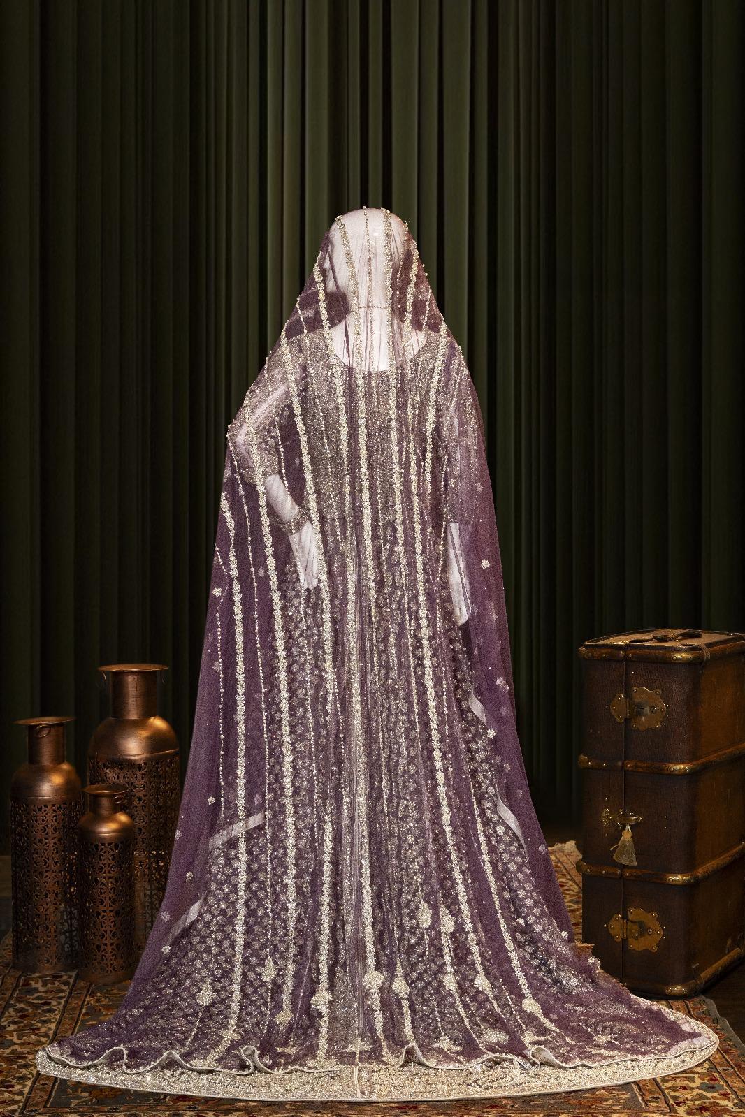Dusky Amethyst Embroidered Lehenga