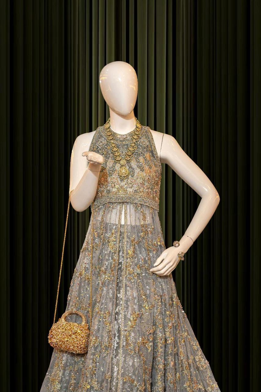 Mint Garden Net Lehenga Choli