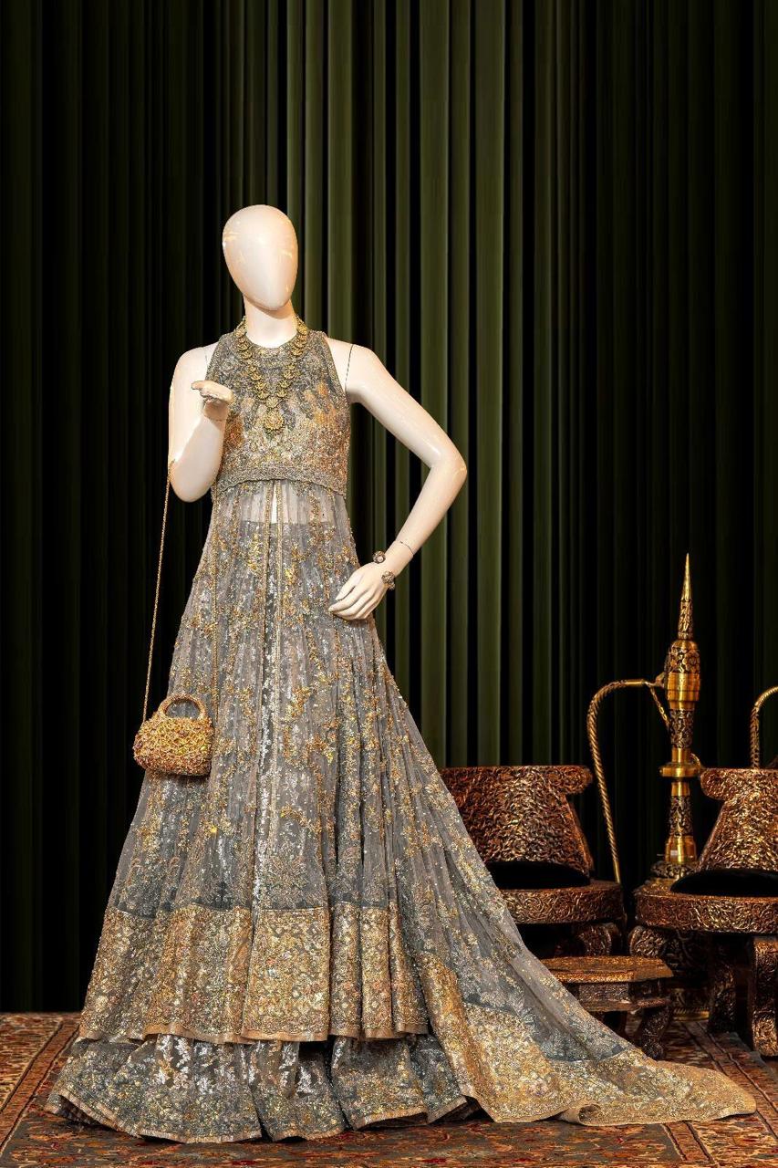 Mint Garden Net Lehenga Choli