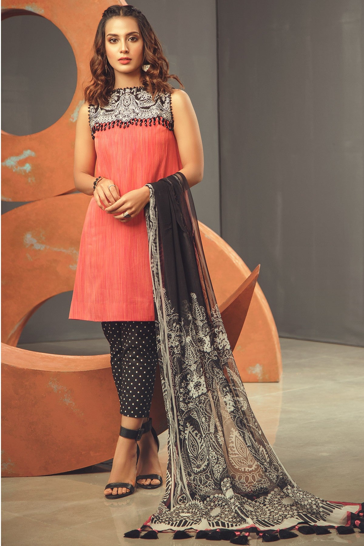 WomenDressesOnline-Embroidered-Pink