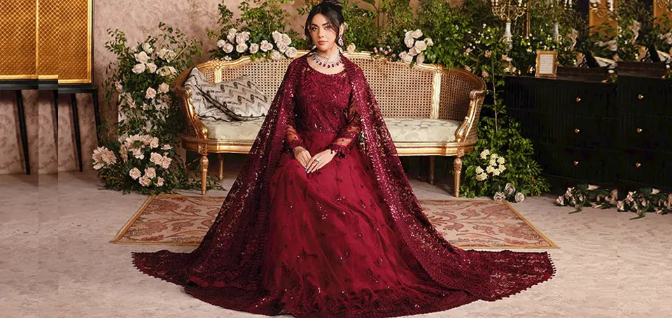 Trending Earthy Tones and Deep Maroon Pakistani Dresses for This Season