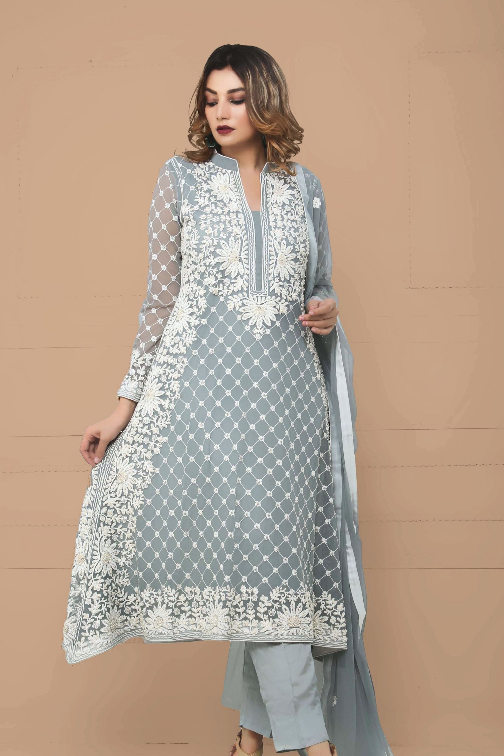 Embroidered Suit 3pc 027