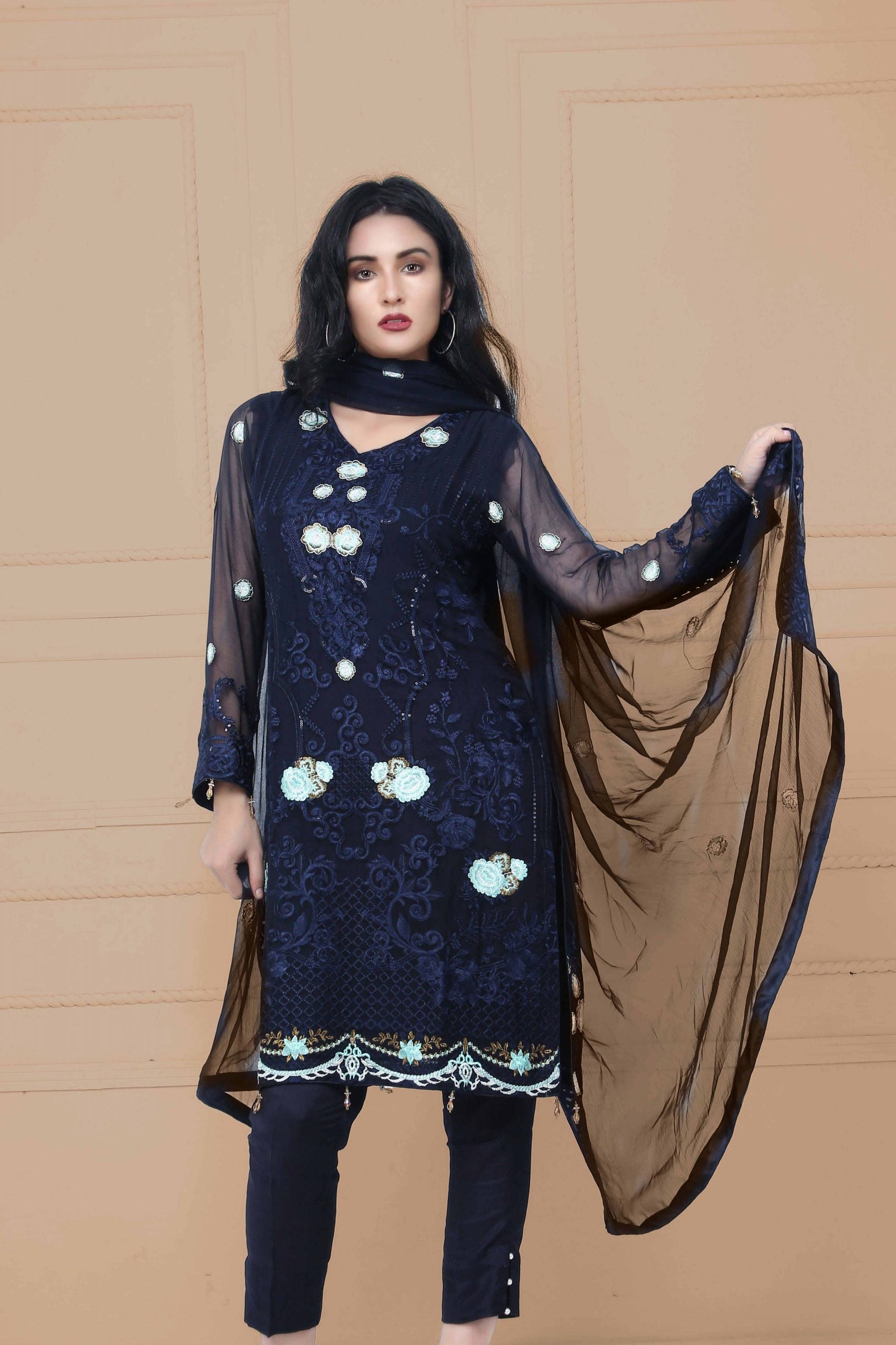 Embroidered Suit 4pc 019
