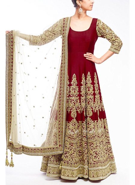 Gold and Red Lehenga